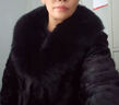 傲列100%水貂皮+狐狸大毛领裘皮大衣海宁水貂皮草外套女中长款皮草女 黑色 M（85-100斤） 实拍图