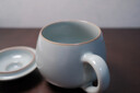 雅瓷汝窑茶杯办公室陶瓷杯子带盖喝茶泡茶杯小青杯礼盒装 汝窑小青杯 340ml 1只 实拍图