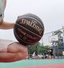 斯伯丁（SPALDING）男子青少年比赛用球室内室外PU篮球送男友送女友 77-790Y（黑金入门） 实拍图