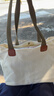 奈池特女今年流行2025新款日系通勤帆布包单肩包大容量百搭布袋托特包 米白色 实拍图