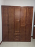 合夕胡桃木实木衣柜家用卧室家具储物现代中式大衣柜组合衣橱经济型 【胡桃木】五门衣柜 实拍图