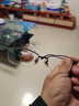 奥杰近视眼镜男有度数超轻半框近视镜可配100 150 200 250 300 350度 镜片折射率1.56（较薄） 双眼近视-250度 (含镜盒镜布) 实拍图