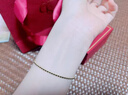 周大生18K金手链红绳编织手绳叠戴素链情侣款生日礼物送女友约1.2g 实拍图