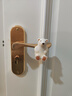 固特（GUTE）现代欧式室内房门锁卫生间执手卫生间实木门锁具 (适合38-45mm) 拉丝金+3片普通子母合页+1门吸 实拍图