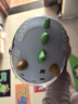 京东京造儿童电动车头盔 升级款新国标A类3C认证 加厚缓冲层电瓶车恐龙款M码50-56cm 实拍图