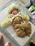 巴拉巴拉童装婴儿连体衣假两件连体羽绒服宝宝衣服冬加厚男童女童儿童 黄绿41122-白鸭绒 80 cm-充绒量88g 实拍图