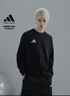 阿迪达斯卫衣男春季户外跑步运动套头衫防风保暖透气运动服 黑/白 2XL  实拍图
