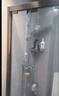 东鹏（DONGPENG）淋浴房三联动推拉门一字形卫生间隔断干湿分离玻璃浴室隔断沐浴房 雅黑1.0-1.09/2米高|极窄 升级1.0壁厚不锈钢+2cm极窄边框 实拍图