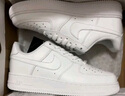 耐克NIKE板鞋女子大童空军一号 AIR FORCE 1运动鞋 DH2920-111白38.5 实拍图