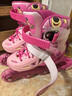 迪士尼（Disney）溜冰鞋套装儿童轮滑鞋全闪女初学直排滑冰鞋旱冰鞋送礼物 实拍图