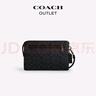 蔻驰（COACH）【专享直降】奥莱男士男包经典标志老花拉链长款手拿包钱包 QB/炭黑色/黑色 实拍图