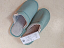 回力日系柔软情侣棉拖秋冬家居室内保暖棉鞋女款HL0006绿色38-39码 实拍图