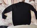 恒源祥高端100%纯山羊绒中年男士加厚保暖半高领纯色羊绒打底衫套头毛衣 黑色【礼盒包装】 加厚 L /170【建议120-140斤】 实拍图
