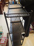 全品屋厨房置物架落地免安装折叠置物架多层烤箱架放锅架微波炉收纳架 免安装黑色加粗4层71*34*125cm 实拍图