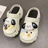 铂呐苓洞洞鞋女款2025新款可爱小狗拖鞋女夏外穿豆豆鞋网红爆款黑色凉鞋 【小狗无语】-白色洞洞鞋 36-37 实拍图