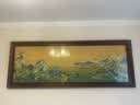 轩尼匠心高端千里江山图苏绣客厅挂画苏刺绣沙发背景墙装饰画山水风景壁画 立体黑金框 235*95 高端框 实拍图