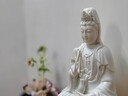 戴玉堂 陶瓷坐古莲南海观音菩萨佛像摆件观世音居家客厅办公室家用供奉 12吋坐莲观音 白瓷 D24-112A 实拍图