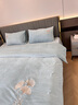 雅鹿冬季牛奶绒被套单件200x230cm加厚珊瑚绒双面被罩床单被芯四件套 羽梦-宾利蓝【蓄热保暖 不起球 不掉毛】 200x230cm【单被套】 实拍图