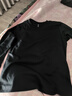 京东京造【50S水柔棉】长袖t恤女纯棉秋季新款打底衫白小T 黑色 XS 实拍图