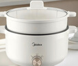 美的（Midea）电煮锅 电火锅 泡面锅 宿舍小火锅 蒸煮一体电蒸锅 多功能锅 MC-HGE2511【配带蒸笼】3L 国家补贴 实拍图
