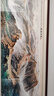 良品大师流水生财山水画办公室挂画中式客厅装饰画靠山图茶室字画风景壁画 万里长城A3 75*210cm宣纸锦绫+有机玻璃+红褐色实木框（热卖款） 实拍图