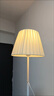 乐珊北欧简约节能布艺落地灯客厅书房酒店卧室床头装饰台灯落地立式灯 米黄色灯罩+三色变光12W+白杆 实拍图
