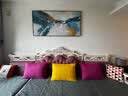 亓元纯色加厚仿棉麻腰枕沙发抱枕靠垫简约客厅家用午睡枕长方形靠枕 黄色 50cm*70cm 含枕芯 长方形腰枕沙发靠垫 实拍图