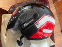 YOHE摩托车电动车头盔男女通用电动车安全帽3C认证头盔 赤焰黑红 特大码（XL） 实拍图
