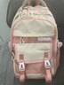 爱迪生发明家中学生书包初中生高中减负护脊男女孩双肩背包高颜值 k013-3 粉色 实拍图