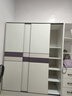 白浅【免费安装】衣柜卧室储物柜子移门衣橱简易推拉门大衣柜 【三门】1.6米主柜+边柜 实拍图