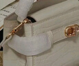 CHARLES&KEITH鳄鱼纹凯莉包手提斜挎婚包包女包生日礼物CK2-50270880-1 Ivory象牙色 S 实拍图