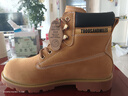 马登工装大黄靴男秋季新款休闲中帮男士马丁靴户外登山靴英伦风靴子 砂黄 （加绒版） 41 (255mm) 男码 实拍图