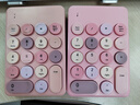 B.O.W航世 K155 无线数字小键盘 财务会计办公 复古圆帽 外接笔记本台式通用键盘 幻彩粉 实拍图