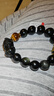 石玥珠宝14mm彩眼天然黑曜石貔貅手串虎眼石本命年蛇年水晶手链男女士款 实拍图