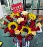 冉子花坊鲜花速递同城配送向日葵混搭抱抱桶玫瑰送女友爱人生日礼物真鲜花 美好祝愿 实拍图