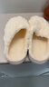 洁丽雅棉拖鞋女士秋冬季室内居家用加绒保暖可爱拖鞋女外穿毛毛鞋月子鞋 白色【包跟款】 38-39 【适合37-38】 实拍图