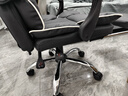 锦汐电脑椅办公椅子电竞椅家用人体工学椅老板椅主播靠背椅皮革转椅 黑色-工学椅【含乳胶坐垫+脚踏】 实拍图