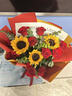花不言向日葵混搭香槟毕业花束生日表白鲜花速递同城配送店女友礼物 特别的你（11朵红玫瑰+3朵向日葵） 实拍图