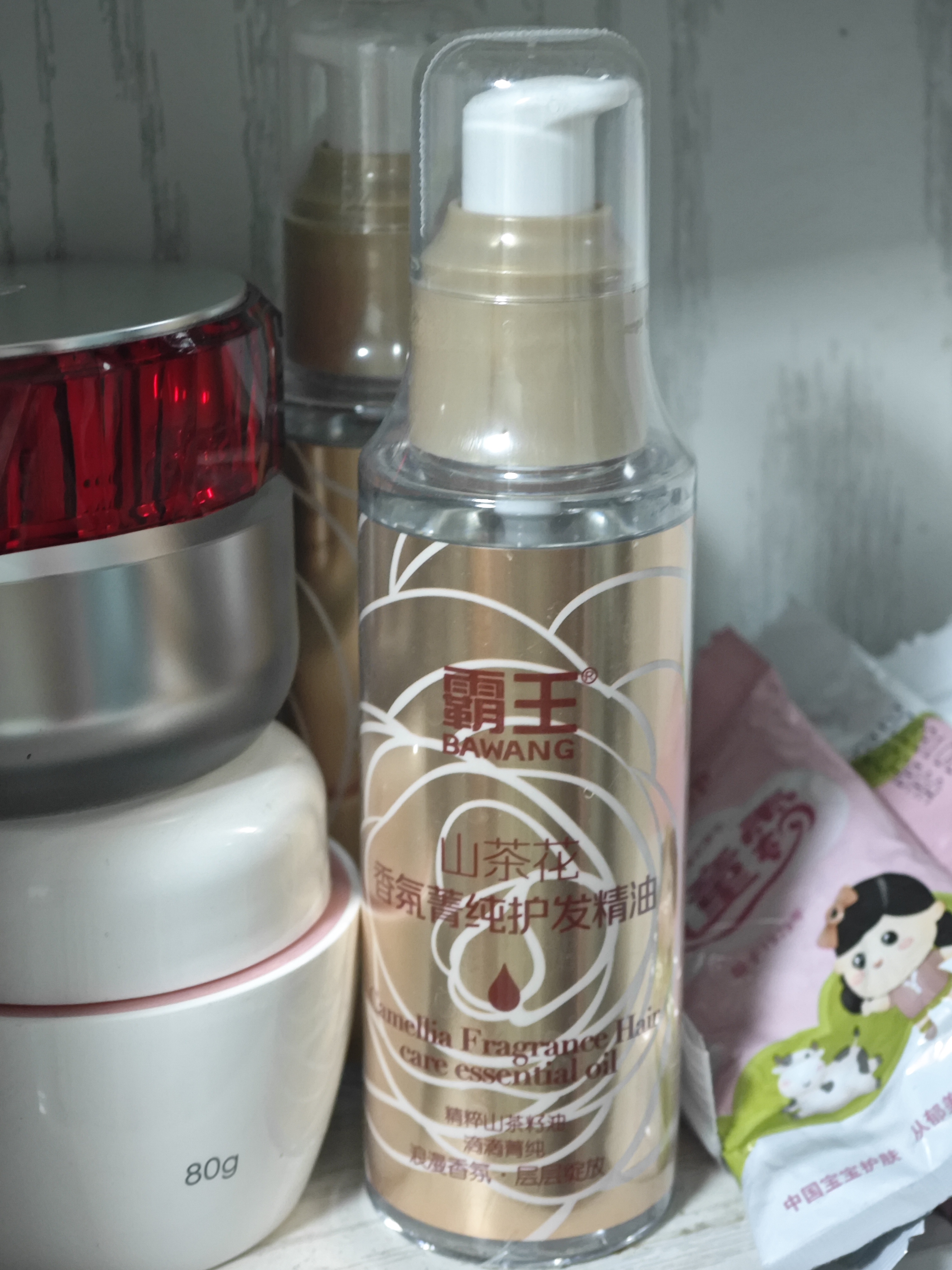 霸王山茶花护发精油免洗精华素修护滋润保湿精华液头发护理精华 两瓶装 实拍图