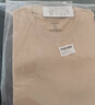 立蒙（LIMENG）男女装素色180g全棉短袖t恤圆领宽松体恤打底衫 卡其 L 实拍图