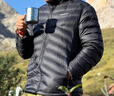 探路者（TOREAD）排骨羽绒服鹅绒超轻薄户外徒步防风防寒秋冬保暖外套 黑色男 XL 实拍图