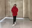 波司登（BOSIDENG）极寒反季90鹅绒羽绒服女冬季加厚连帽收腰短款明星同款外套 光韵红1903 M 165/88A 体重约110-120斤 实拍图