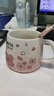贝瑟斯马克杯 陶瓷杯喝水杯子咖啡杯樱花浮雕泡茶杯带盖办公家用水杯子 实拍图