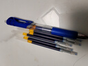 浩立兴按动中性笔水笔学生专用考试黑色笔水性签字笔芯0.5mm按压式k35子弹头圆珠墨蓝黑红笔老师办公笔 K35 蓝色【3支笔+10支笔芯】 书写粗细0.5mm 实拍图