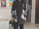 NASALIKE官方中长款外套男春秋冬季大码加绒连帽风衣男学生韩版痞帅夹克男 N73白色(春秋款) XL (168-175cm 120-140斤) 实拍图