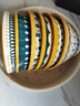 佩尔森（CERAMICS）北欧碗家用创意高脚米饭碗陶瓷釉下彩餐具复古小碗吃饭斗笠碗 5英寸碗混色6个装 实拍图