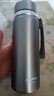 天喜（TIANXI）保温杯男士大容量便携泡茶杯商务水杯保温瓶316不锈钢保温杯子 枪灰色 800ml 实拍图