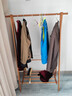 家逸实木衣架落地衣帽架卧室挂衣架可折叠置物架简约晾衣服架子 实拍图