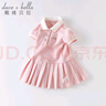 戴维贝拉（DAVE＆BELLA）夏装新款儿童裙女童连衣裙婴童汽水棉公主裙宝宝短袖运动裙子 粉色 120 cm（建议身高110-120cm） 实拍图