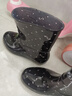 上海回力雨鞋雨靴523短筒女防水防滑pvc耐磨塑胶防摔中筒女款批发 523黑粉点 40 实拍图